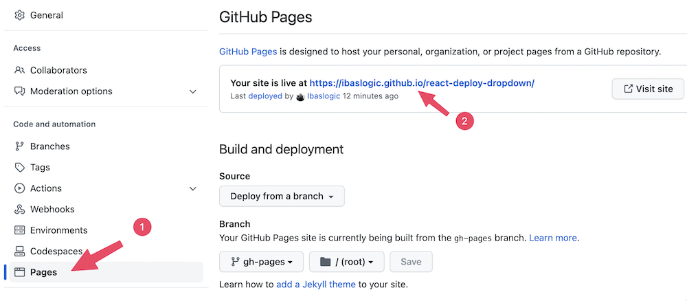 deploy-react-gh-pages